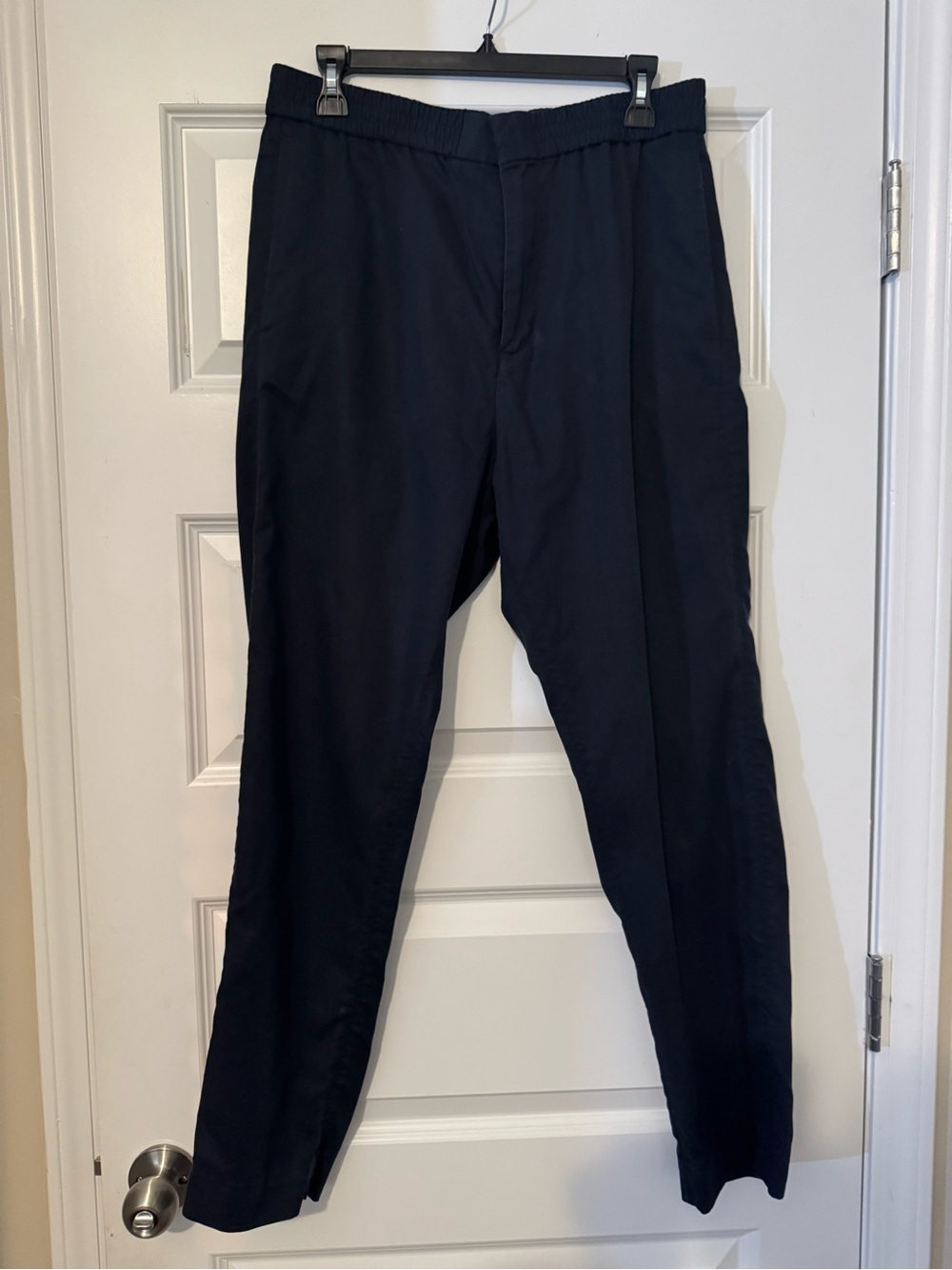 COS Men's Lightweight Navy Cotton Elastic Waist Ankle Pants -Size Medium